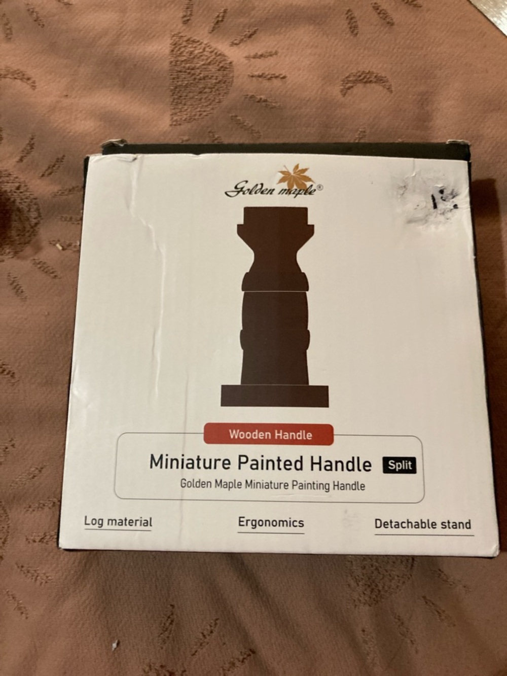 Golden Maple Miniature Painted Wooden Handle
